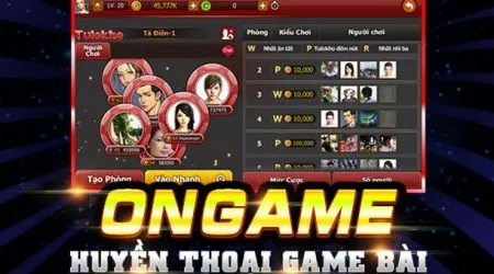 OnGame - Game bài miễn phí - Thiên đường giải trí - Tải apk, ios